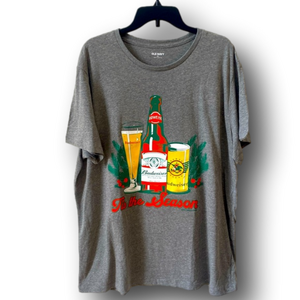 Budweiser "Tis The Season" Graphic T-Shirt - Size Extra Extra Large XXL - NWT